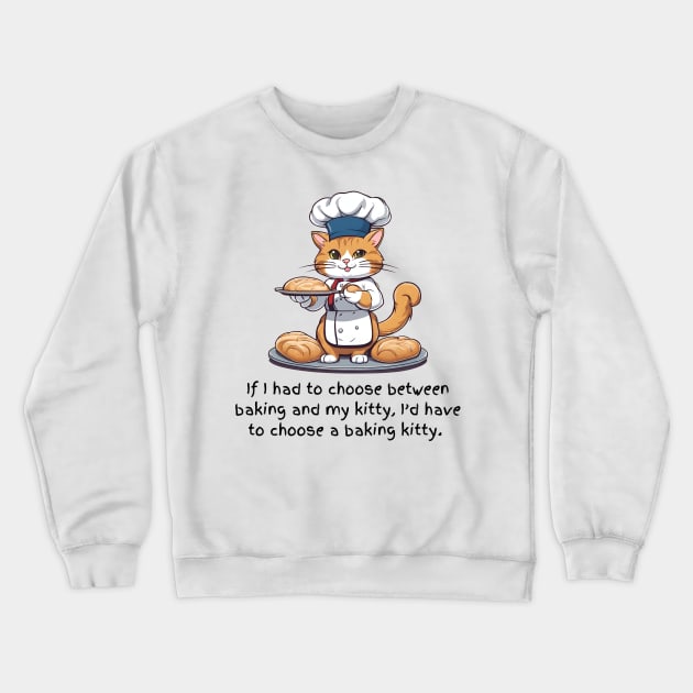 Choose Baking Kitty Crewneck Sweatshirt by Doodle and Things